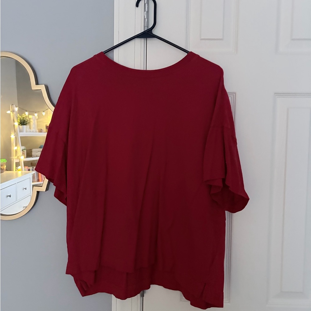 Old Navy Women's Burgundy Short Sleeve Tee